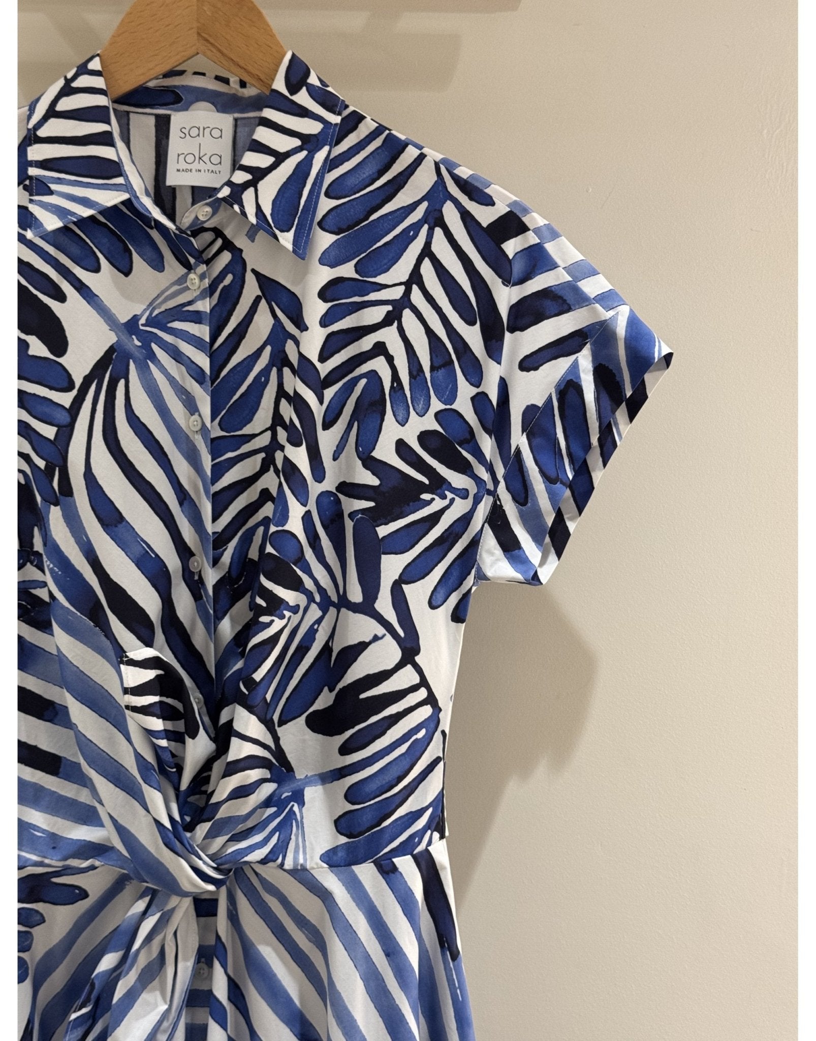 Young Ideas/Henmores - Drareen Deco Stripes Short Sleeve Long Dress - 740 Blue Stripe - 8