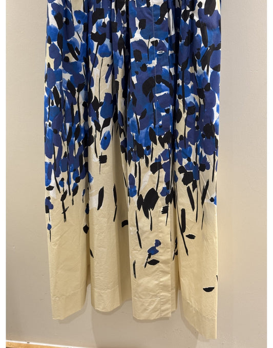 Young Ideas/Henmores - Etrelle Blue Garden Short Sleeve Midi Dress - 214 Blue Garden - 8