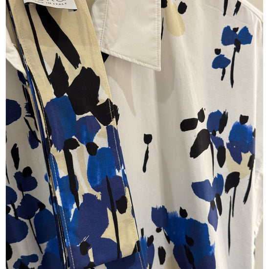 Young Ideas/Henmores - Etrelle Blue Garden Short Sleeve Midi Dress - 214 Blue Garden - 8