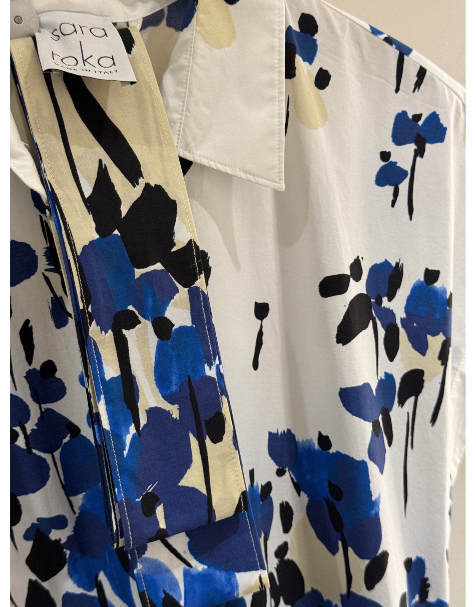 Young Ideas/Henmores - Etrelle Blue Garden Short Sleeve Midi Dress - 214 Blue Garden - 8