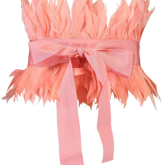 Young Ideas/Henmores - Pink Light Feather Ribbon Belt - 22 Pink - OS