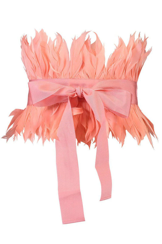 Young Ideas/Henmores - Pink Light Feather Ribbon Belt - 22 Pink - OS