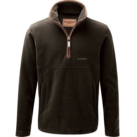 Young Ideas/Henmores - Berkeley 1/4 zip Fleece - 6990 Dark Olive - 38