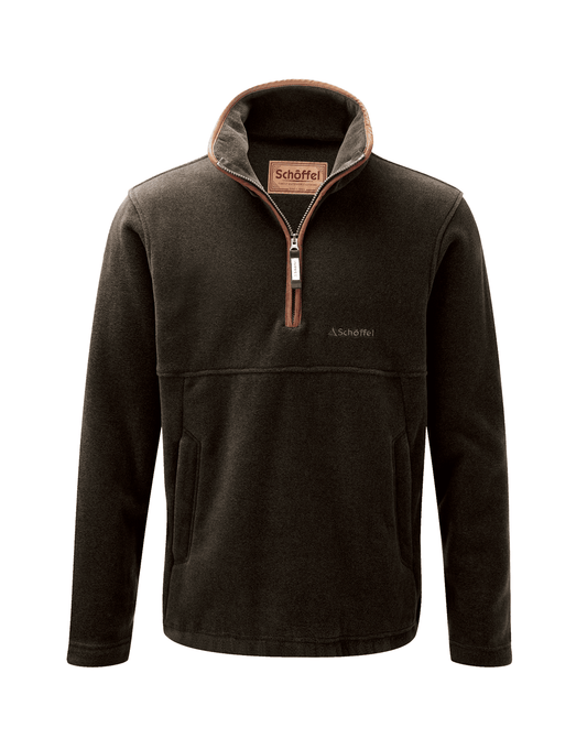 Young Ideas/Henmores - Berkeley 1/4 zip Fleece - 6990 Dark Olive - 38