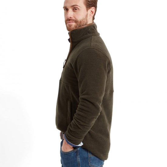 Young Ideas/Henmores - Berkeley 1/4 zip Fleece - 6990 Dark Olive - 38