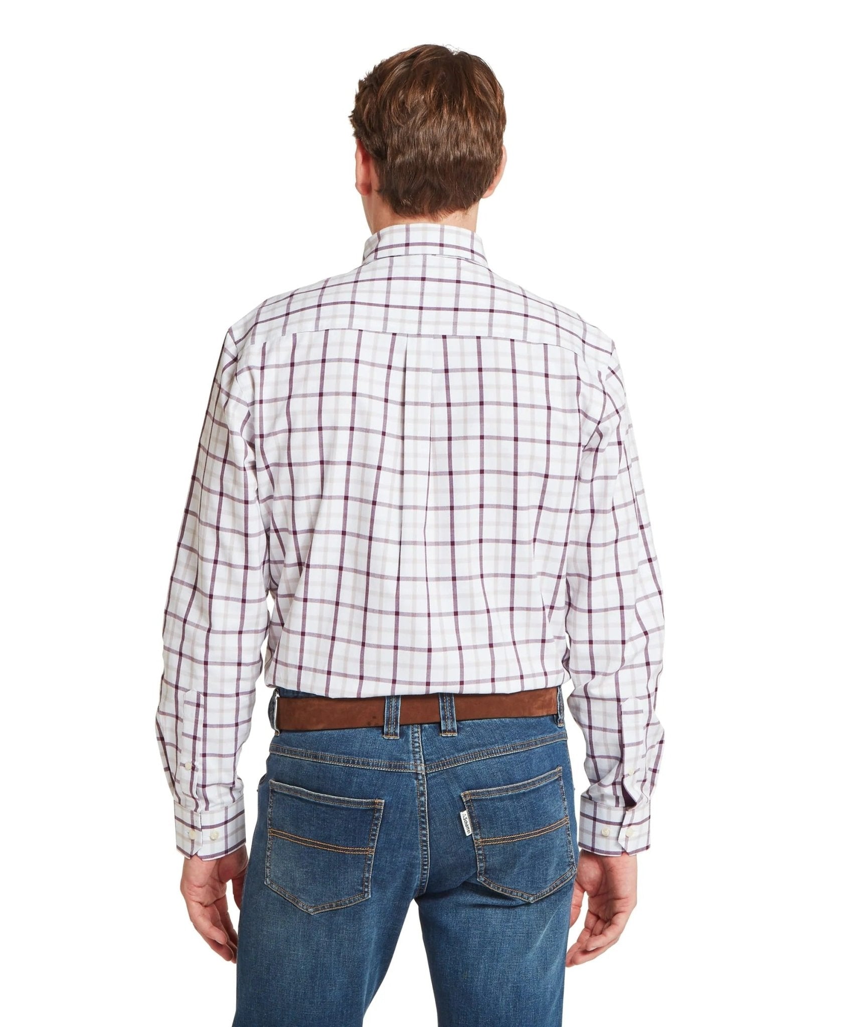 Young Ideas & Henmores -Brancaster Classic Shirt -2655 Beetroot Check -15