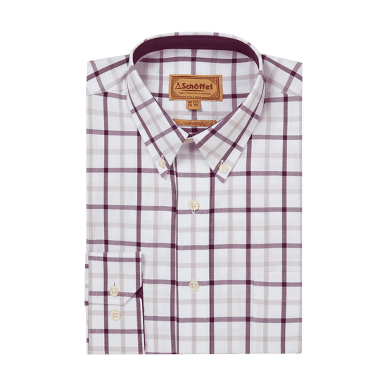 Young Ideas & Henmores -Brancaster Classic Shirt -2655 Beetroot Check -15