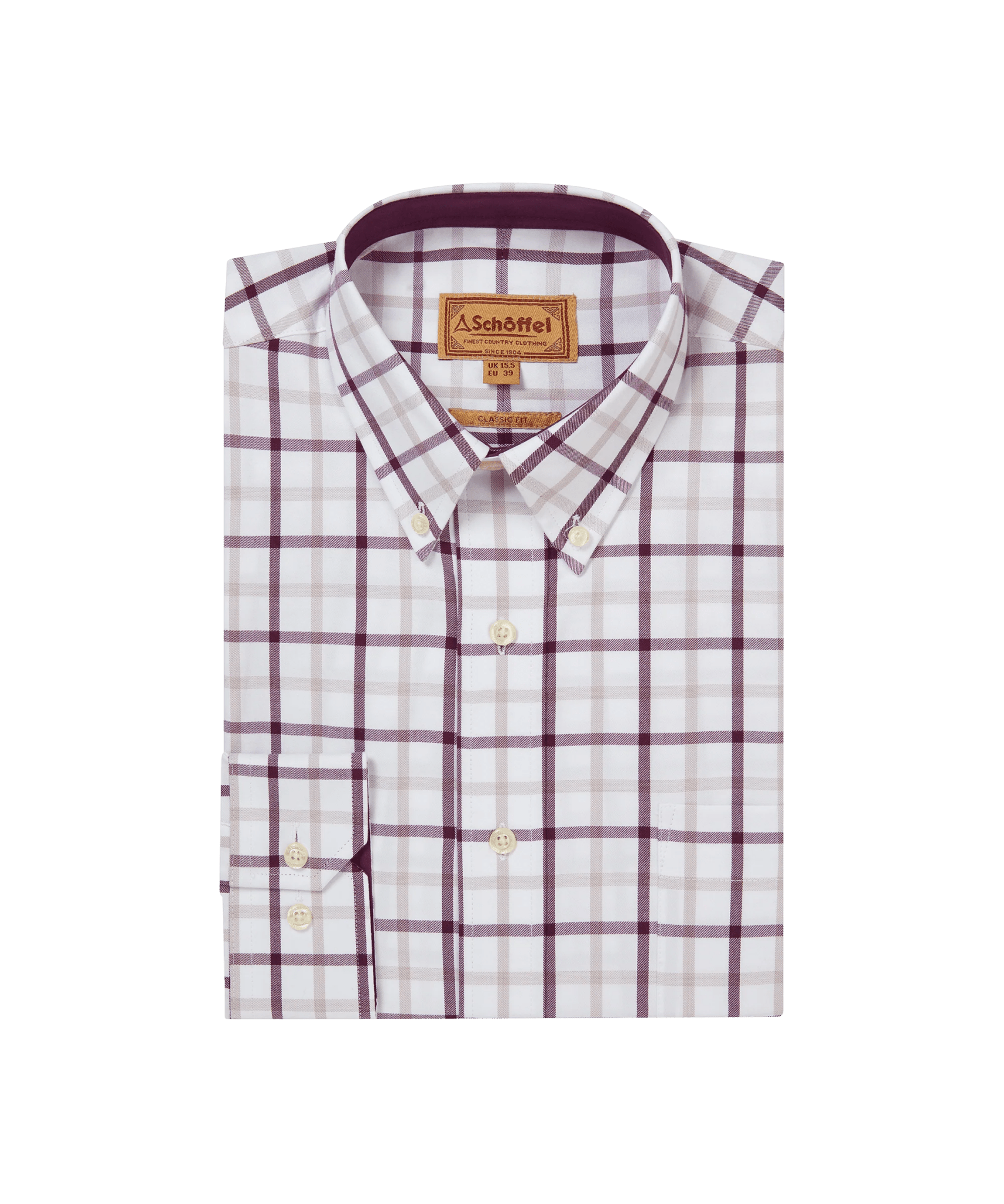 Young Ideas & Henmores -Brancaster Classic Shirt -2655 Beetroot Check -15