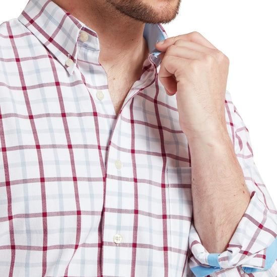 Young Ideas & Henmores -Brancaster Classic Shirt -8764 Mountain Blue Check -15.5
