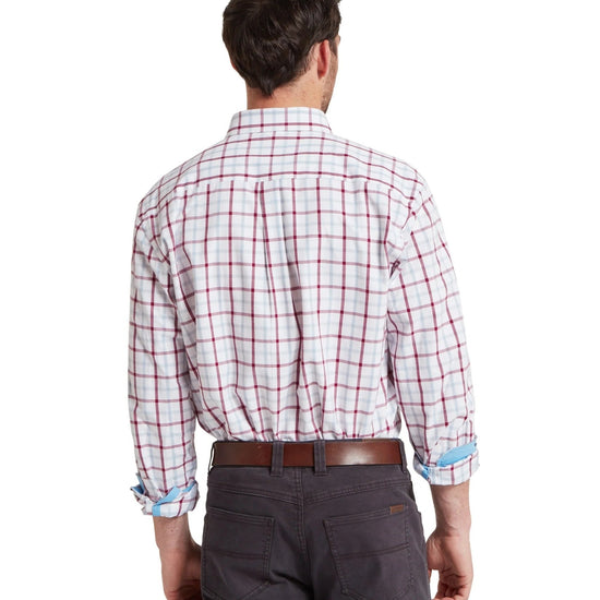 Young Ideas & Henmores -Brancaster Classic Shirt -8764 Mountain Blue Check -15.5