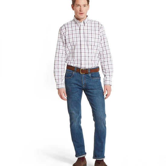 Young Ideas & Henmores -Brancaster Classic Shirt -2655 Beetroot Check -15