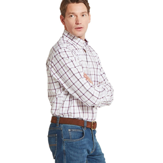 Young Ideas & Henmores -Brancaster Classic Shirt -2655 Beetroot Check -15