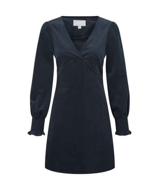 Young Ideas & Henmores -Briar Cord Dress -8375 Blueberry -8