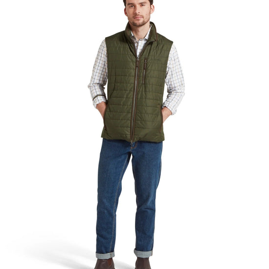 Young Ideas & Henmores -Brora Padded Gilet -6045 Forest -42