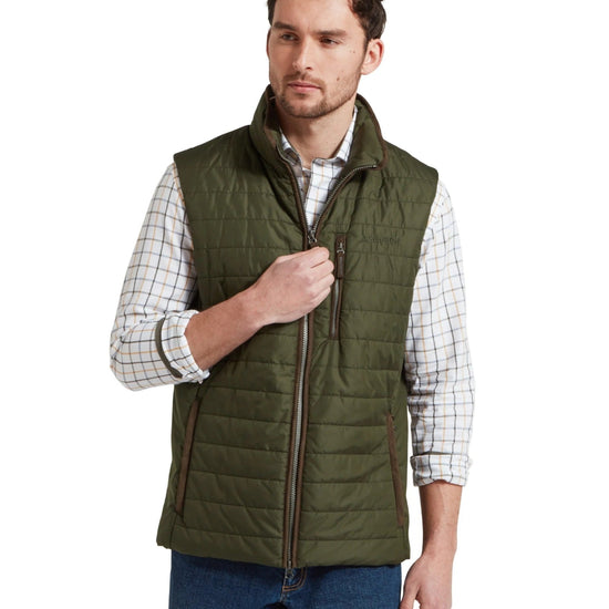 Young Ideas & Henmores -Brora Padded Gilet -6045 Forest -42