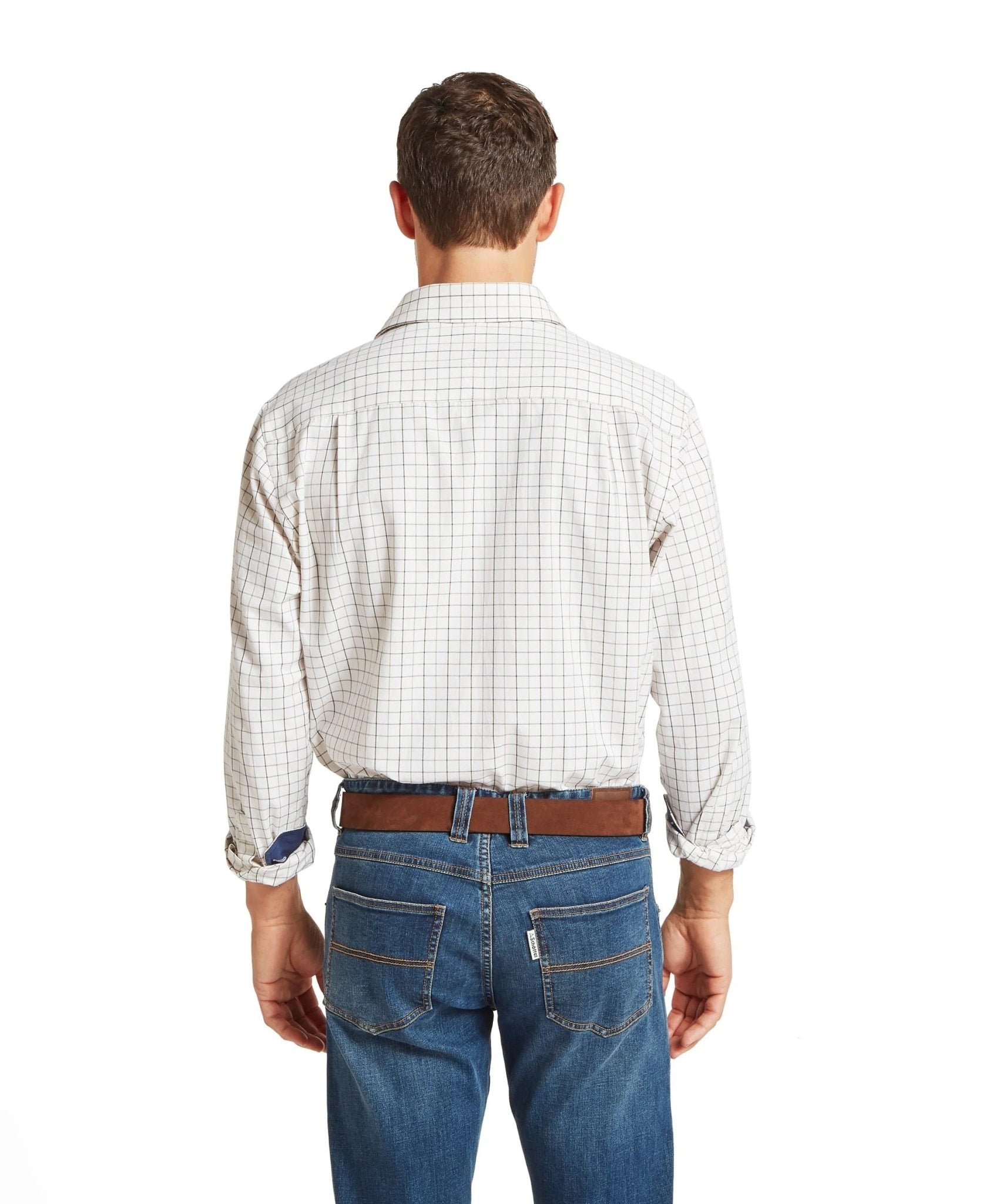 Young Ideas & Henmores -Burnham Tattersall Classic Shirt -8907 Blueberry Tattersall -15