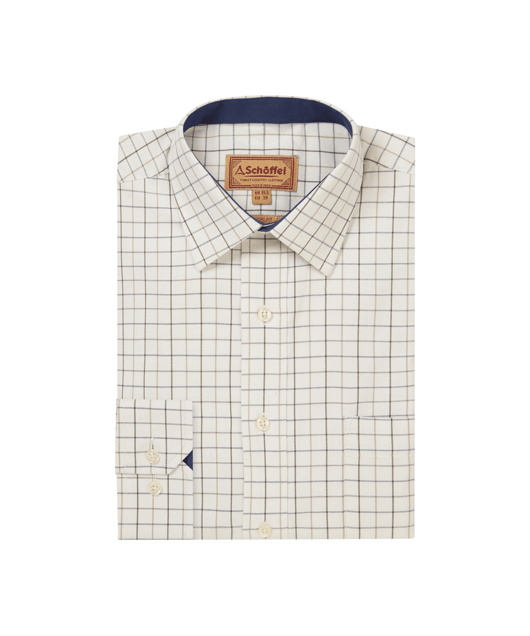 Young Ideas & Henmores -Burnham Tattersall Classic Shirt -8907 Blueberry Tattersall -15