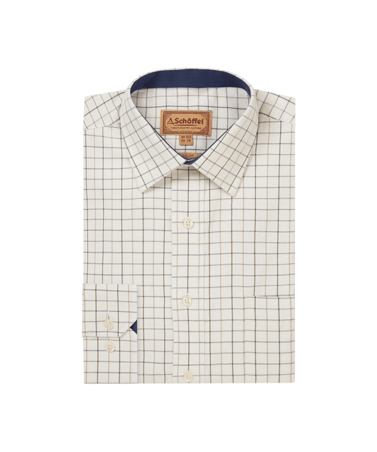 Young Ideas & Henmores -Burnham Tattersall Classic Shirt -8907 Blueberry Tattersall -15