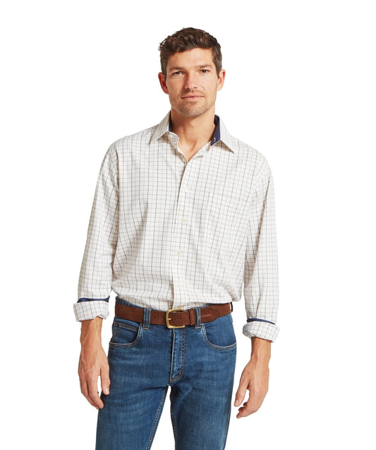 Young Ideas & Henmores -Burnham Tattersall Classic Shirt -8907 Blueberry Tattersall -15