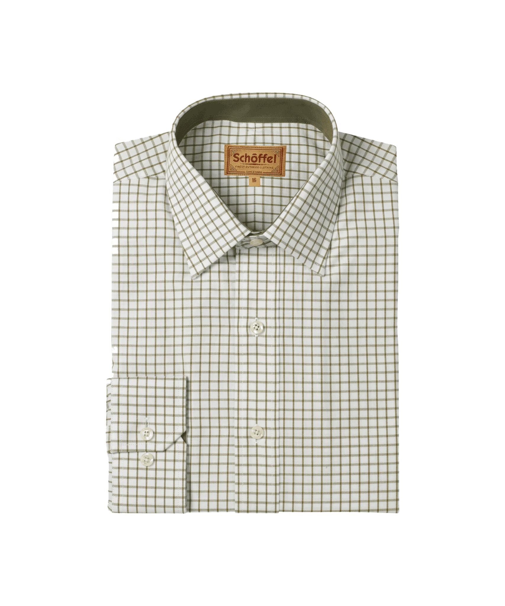 Young Ideas & Henmores -Cambridge Classic Shirt -6670 Olive -15.5