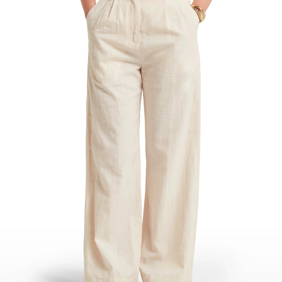 Young Ideas & Henmores - Dahlia Linen Trousers - 4010 Oat - 8