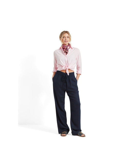 Young Ideas/Henmores - Daphne Linen Trousers - 8880 Navy - 8