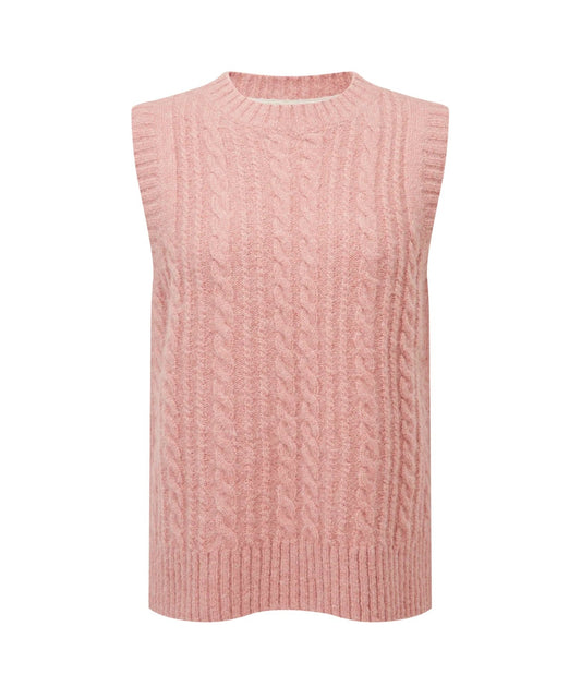 Young Ideas & Henmores -Evie Sleeveless Jumper -2605 Dusky Pink -10