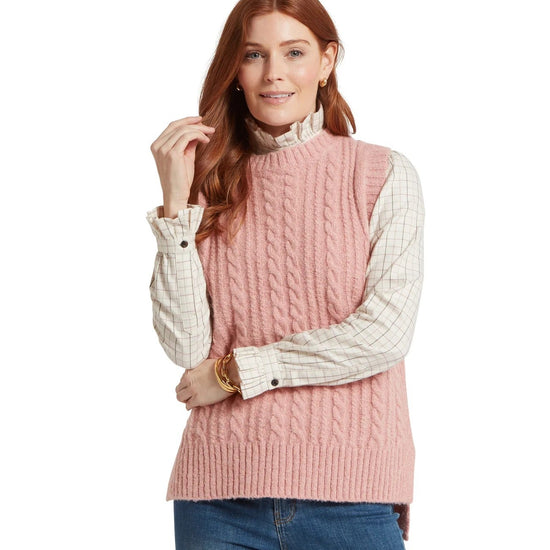 Young Ideas & Henmores -Evie Sleeveless Jumper -2605 Dusky Pink -10