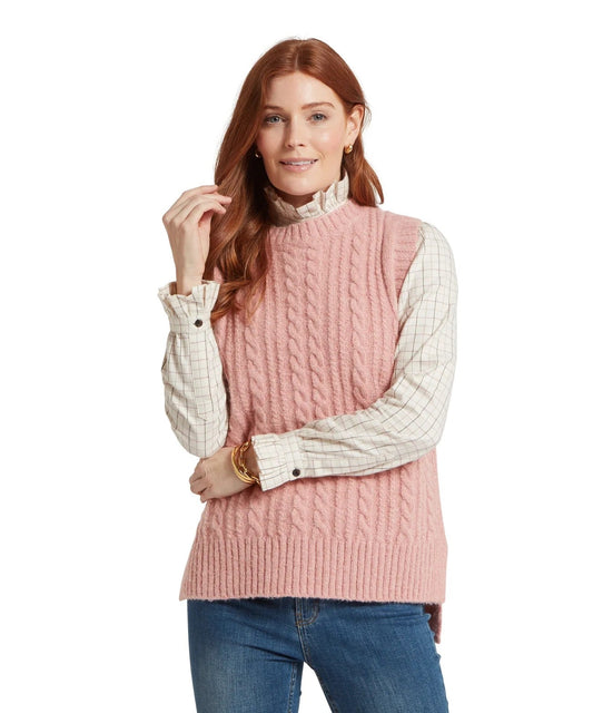 Young Ideas & Henmores -Evie Sleeveless Jumper -2605 Dusky Pink -10
