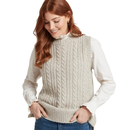 Young Ideas & Henmores -Evie Sleeveless Jumper -1613 Cobblestone -10