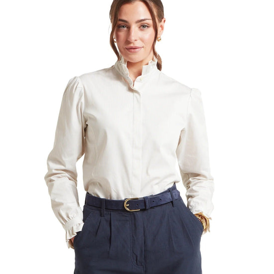 Young Ideas & Henmores -Fakenham Shirt -4006 Linen Stripe -8