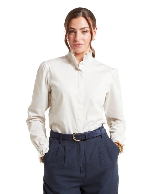 Young Ideas & Henmores -Fakenham Shirt -4006 Linen Stripe -8