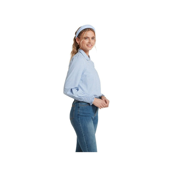Young Ideas/Henmores - Flora Gingham Shirt - 8254 Denim blue - 8