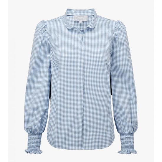Young Ideas/Henmores - Flora Gingham Shirt - 8254 Denim blue - 8