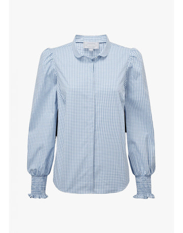 Young Ideas/Henmores - Flora Gingham Shirt - 8254 Denim blue - 8