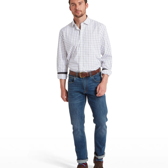 Young Ideas & Henmores -Halesworth Tailored Shirt -8008 Blue Check -15
