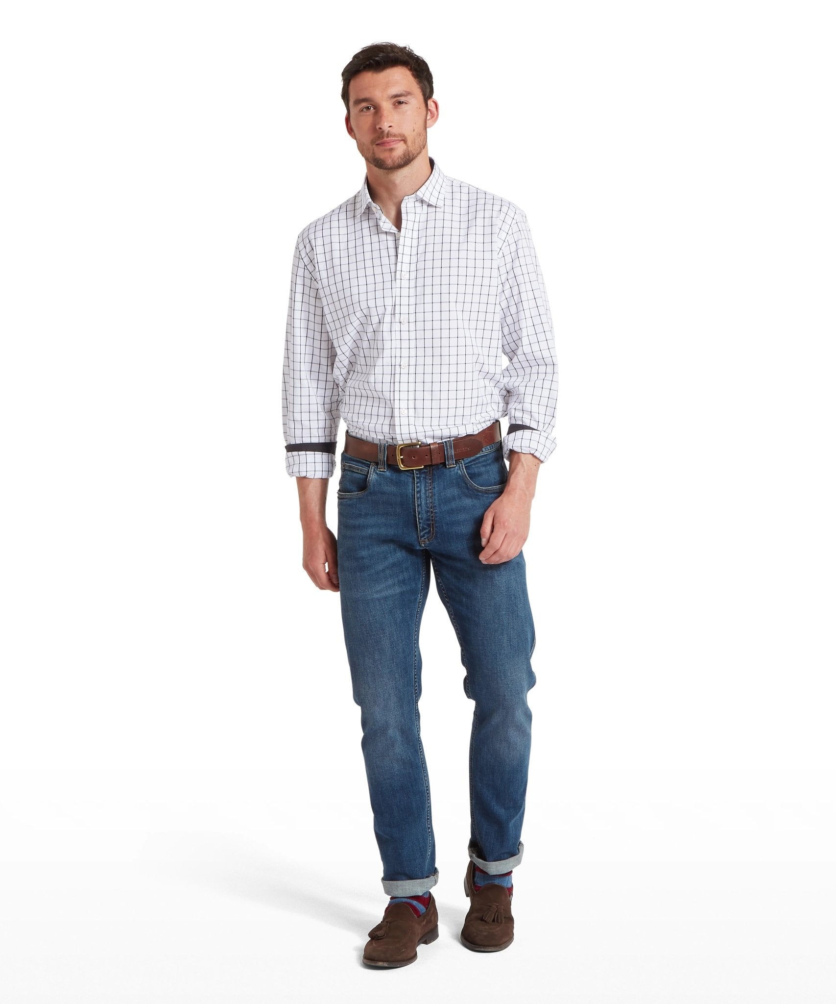 Young Ideas & Henmores -Halesworth Tailored Shirt -8008 Blue Check -15