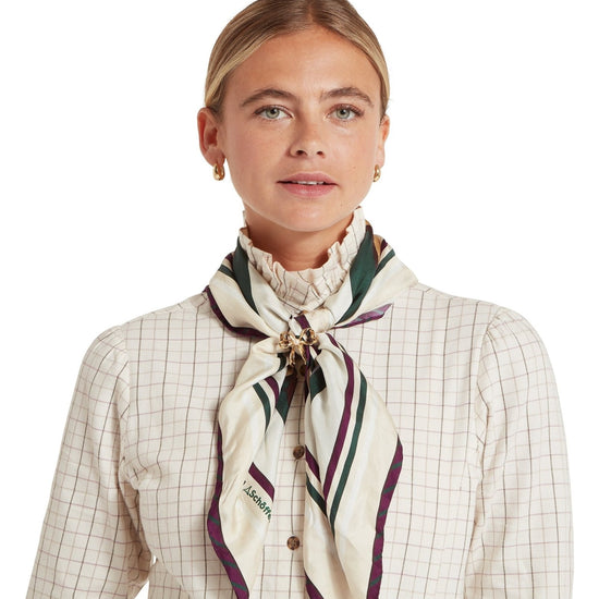 Young Ideas/Henmores - Hathersage Silk Scarf - Bridle Print - OS