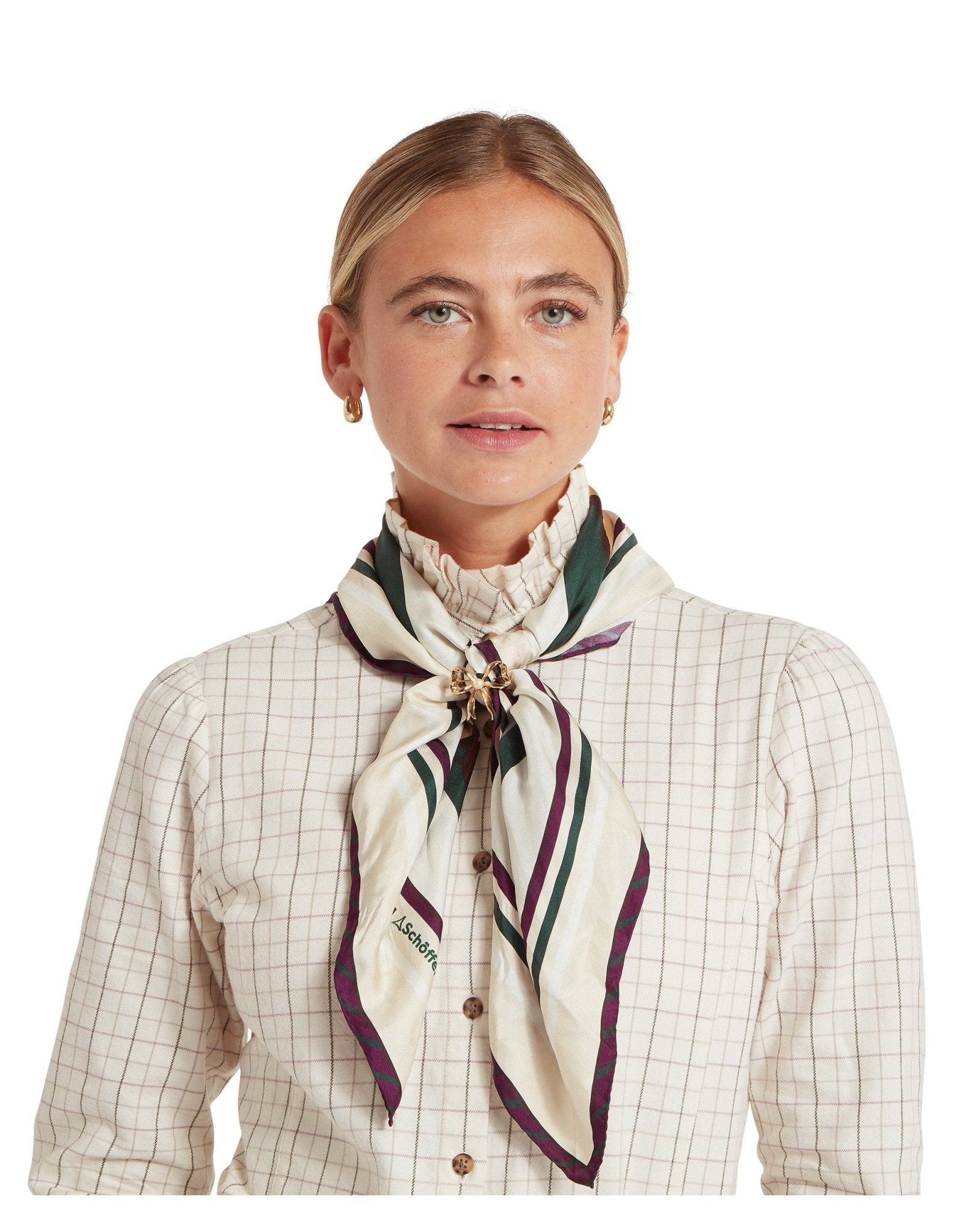 Young Ideas/Henmores - Hathersage Silk Scarf - Bridle Print - OS