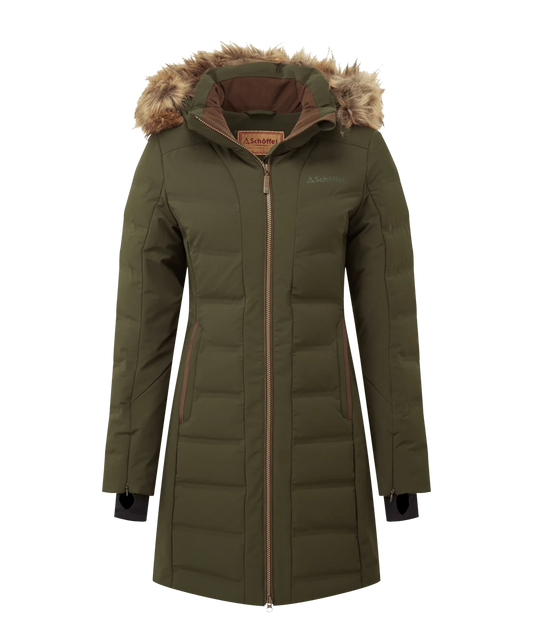 Young Ideas & Henmores -Hurlingham Waterproof Down Coat -6045 Forest -10