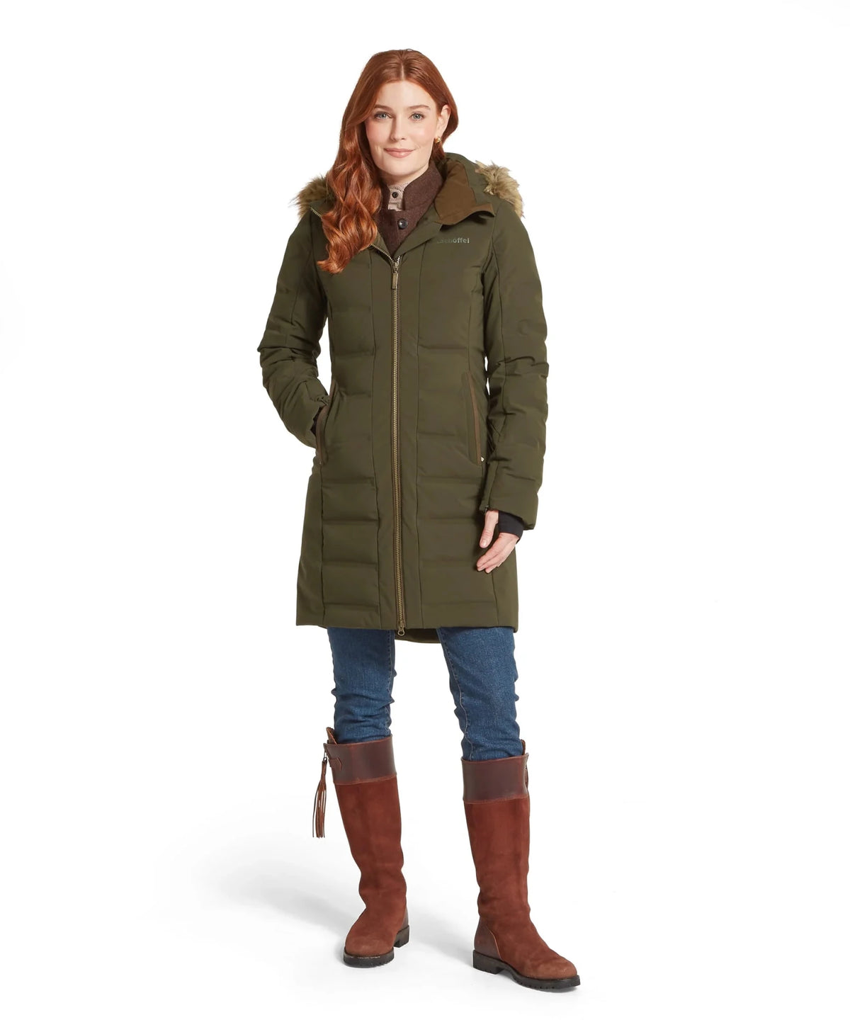 Young Ideas & Henmores -Hurlingham Waterproof Down Coat -6045 Forest -10