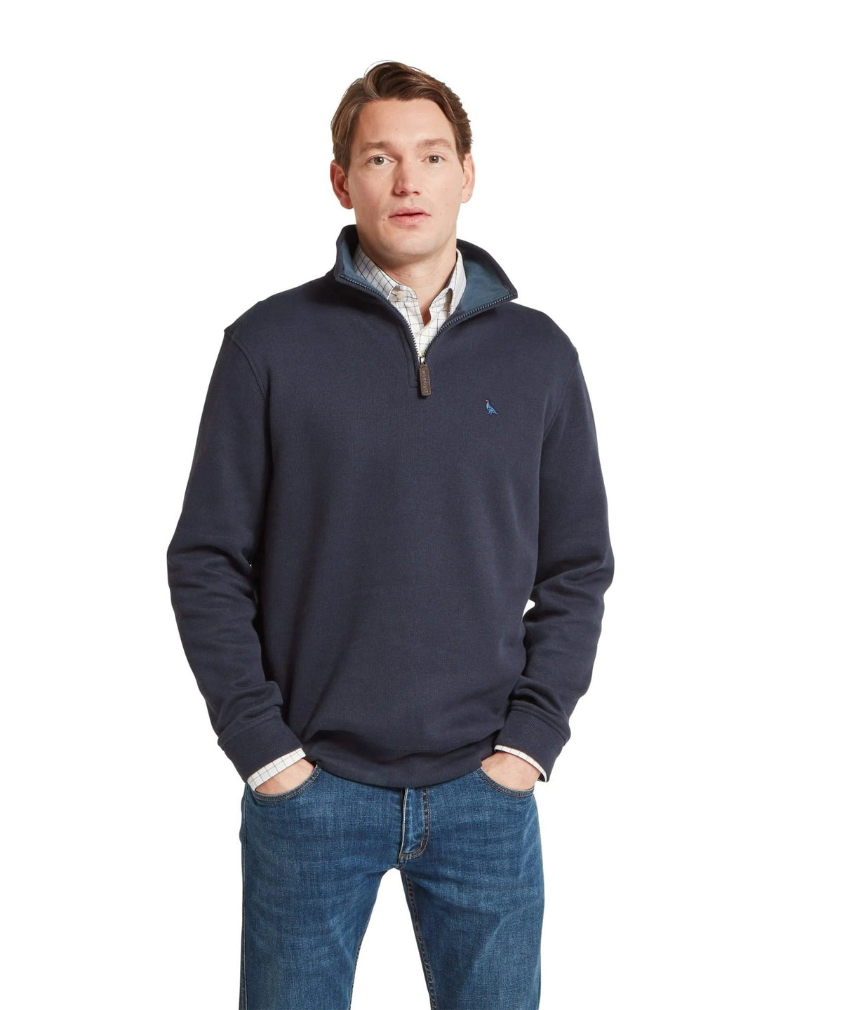 Young Ideas & Henmores -Kingsand 1/4 Zip Jumper -8270 True Navy -S