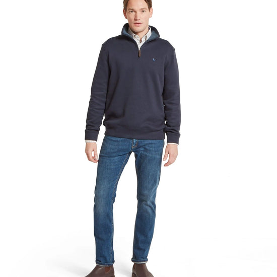Young Ideas & Henmores -Kingsand 1/4 Zip Jumper -8270 True Navy -S