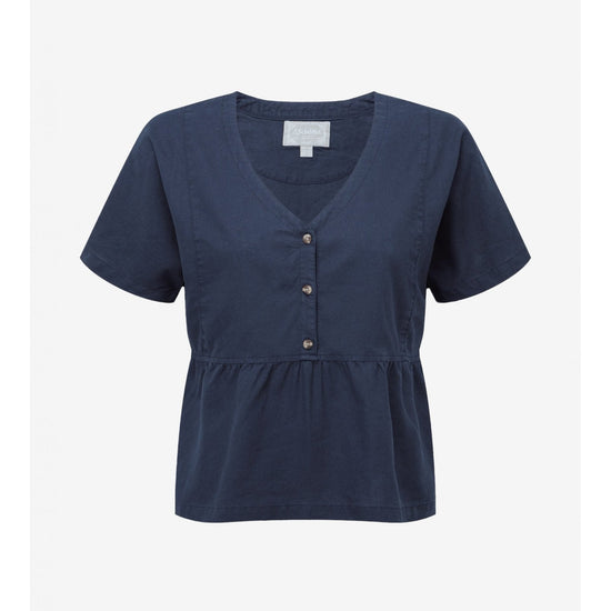 Young Ideas/Henmores - Lavenham Linen Top - 8382 Dark Blueberry - 10