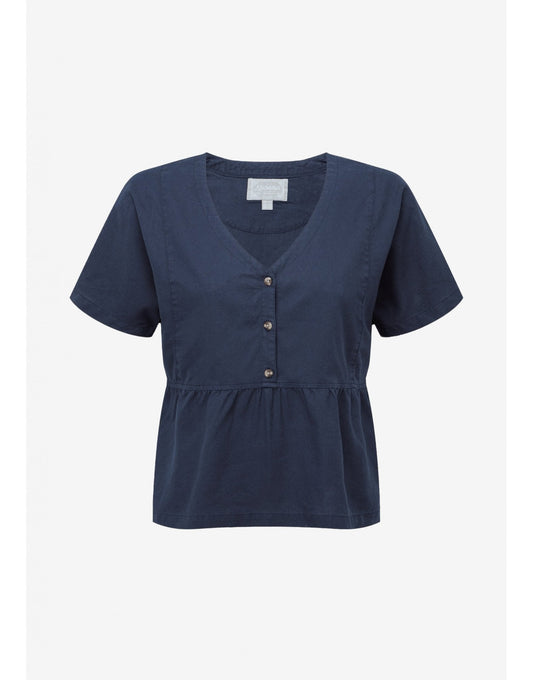 Young Ideas/Henmores - Lavenham Linen Top - 8382 Dark Blueberry - 10
