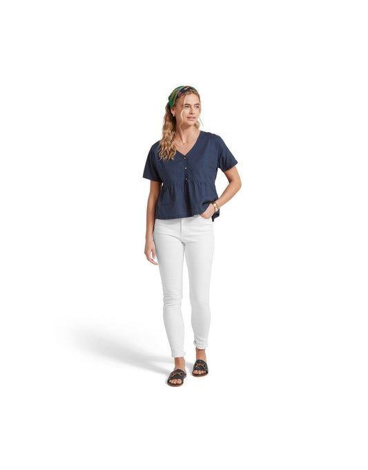 Young Ideas/Henmores - Lavenham Linen Top - 8382 Dark Blueberry - 10