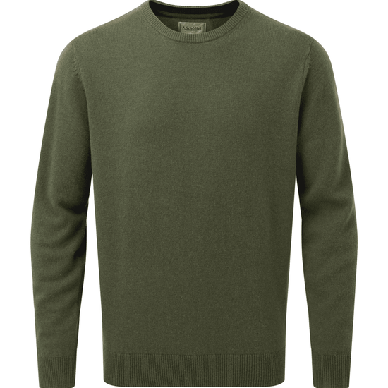 Young Ideas/Henmores - Lewis Lambswool Crew Neck Jumper - 6680 Woodland - M