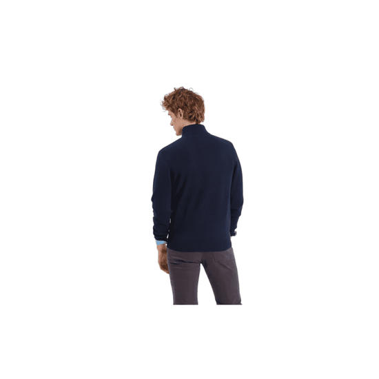 Young Ideas/Henmores - Lewis Lambswool V Neck Jumper - Navy - M