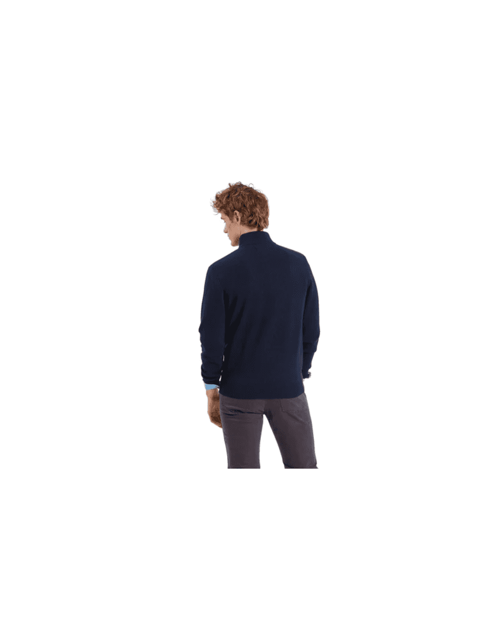 Young Ideas/Henmores - Lewis Lambswool V Neck Jumper - Navy - M
