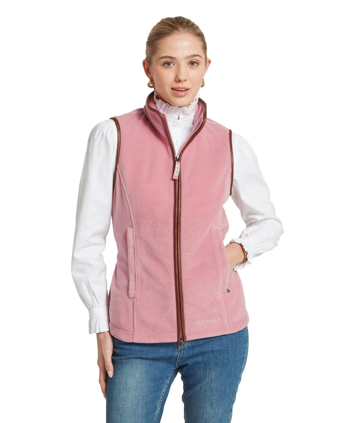 Young Ideas & Henmores -Lyndon II Fleece Gilet -3674 Antique Rose -8